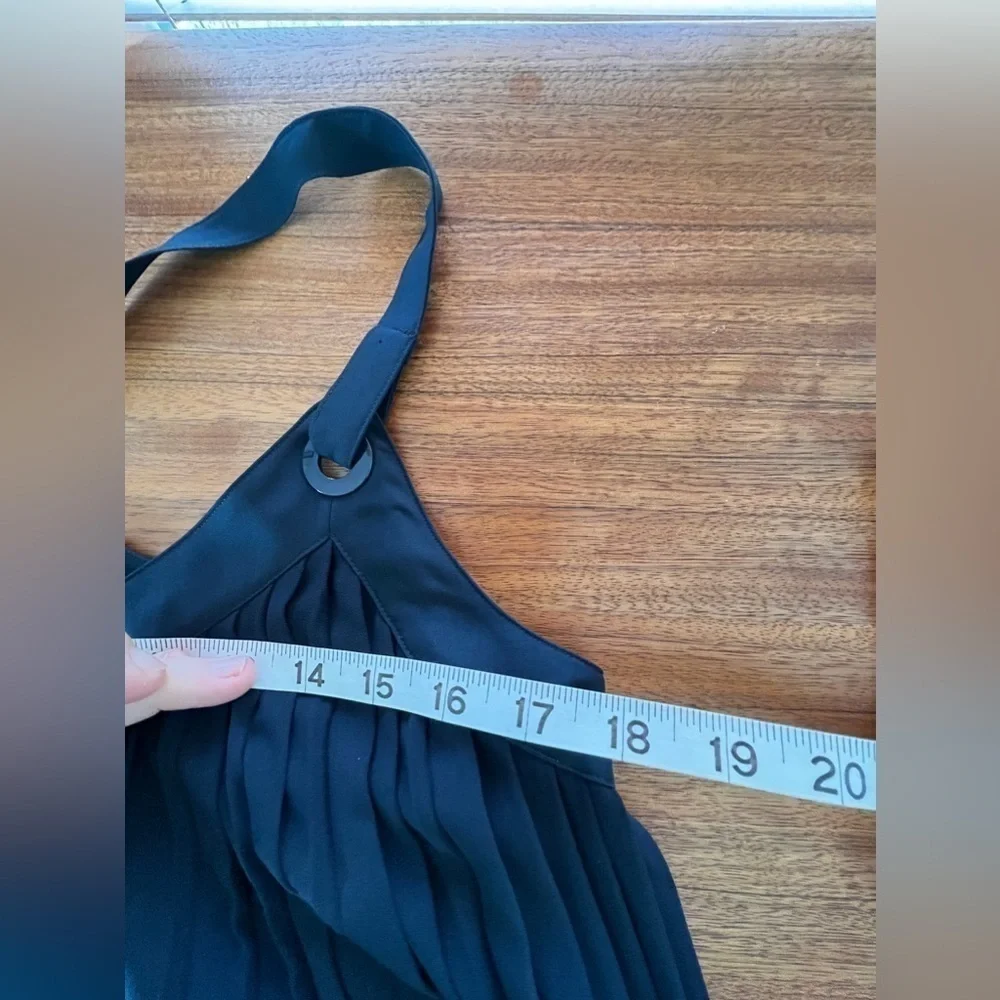 Michael Kors navy pleated maxi dress size small